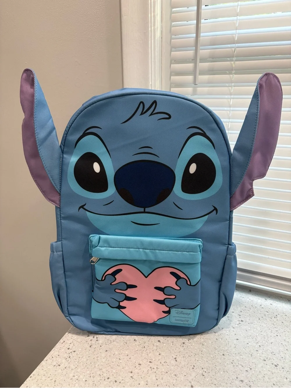 NWT Loungefly Stitch Kids Blue Character Backpack with Pink Heart